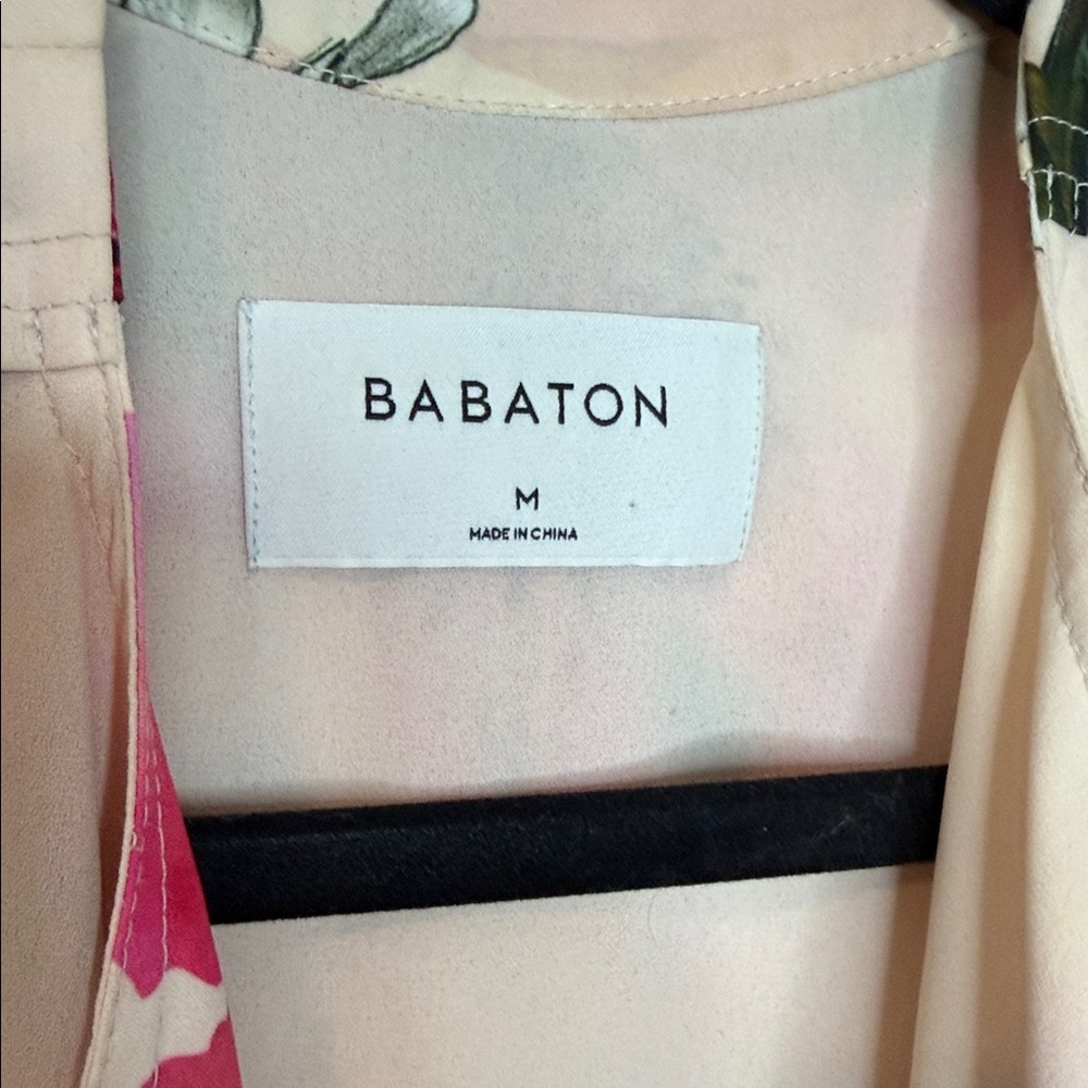 Aritzia Babaton Mediume Quincey Cream and Pink Floral Jacket - Picture 4 of 8